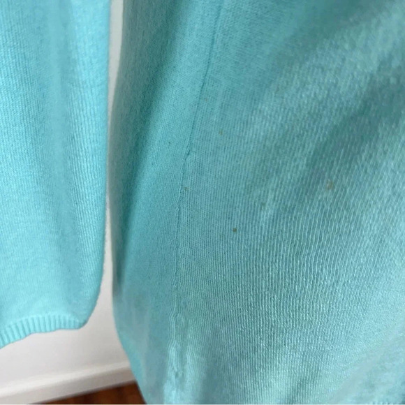 Kier + J Cashmere Sweater Aqua Blue Size XL - Picture 3 of 5